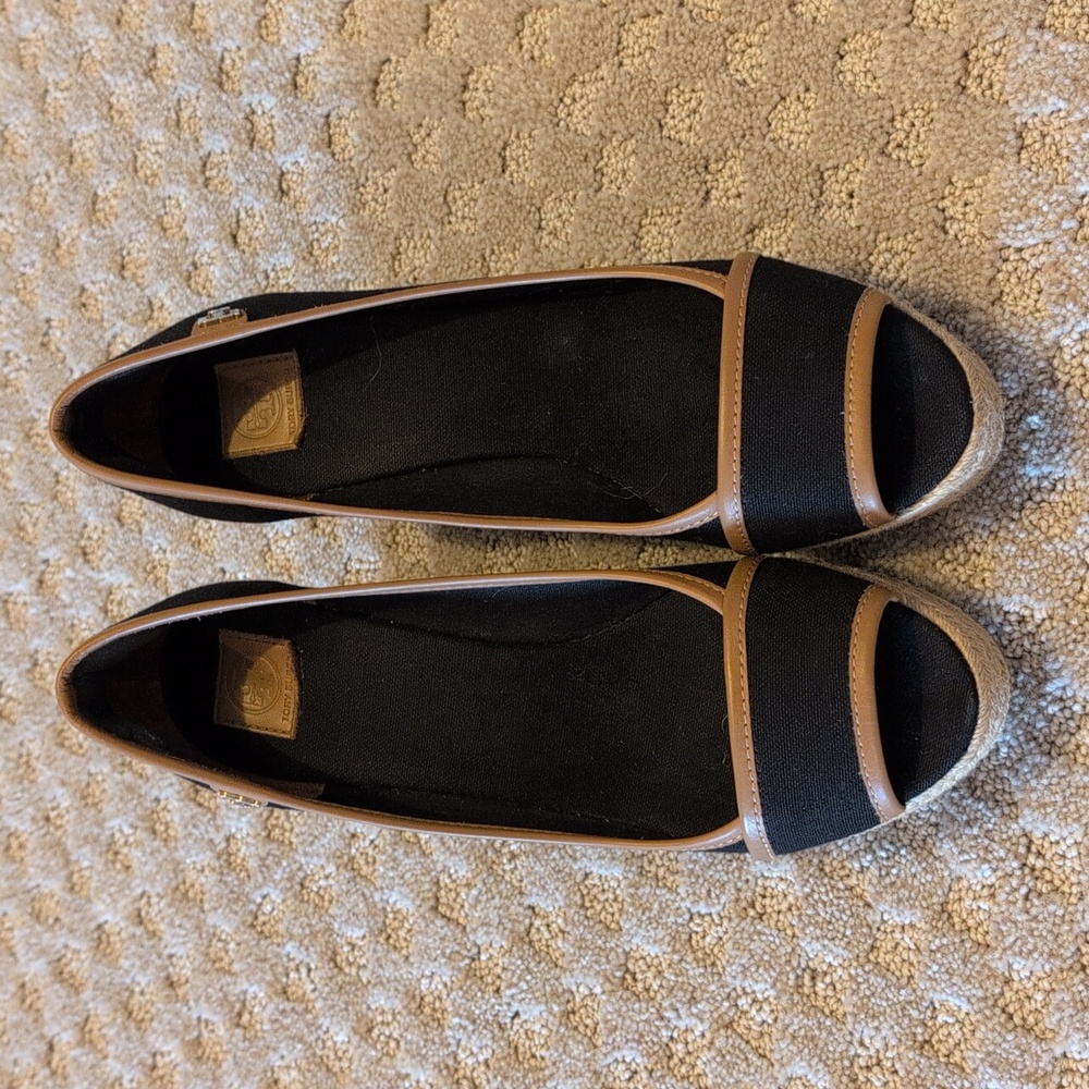 Tory Burch Wedged Raffia Espadrille Platform Sandals - Picture 2 of 13